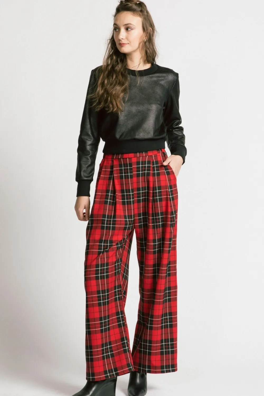 Cheap ALLISON WONDERLAND Katherine Pants - Plaid
