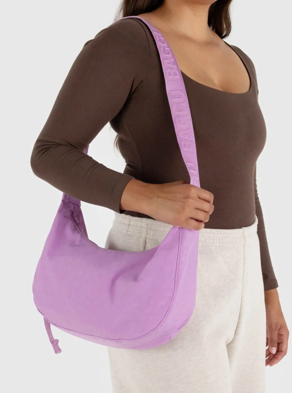 Discount BAGGU Medium Crescent Nylon Bag - Peony