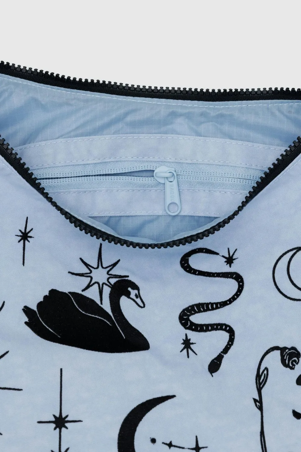 Clearance BAGGU Medium Crescent Nylon Bag - Embroidered Ballet Icons