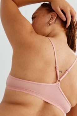 Discount BLUSH Lace Trim Bralette The Micro