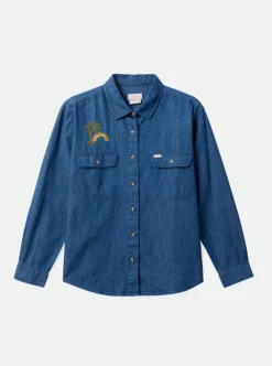 Store BRIXTON Bowery Overshirt - Indigo