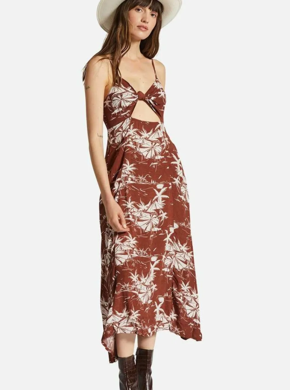 Best Sale BRIXTON Riviera Dress - Sepia