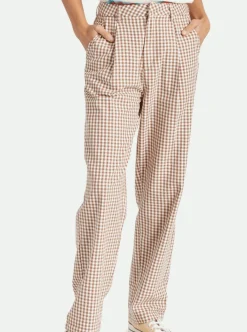Shop BRIXTON Victory Gingham Print Trousers