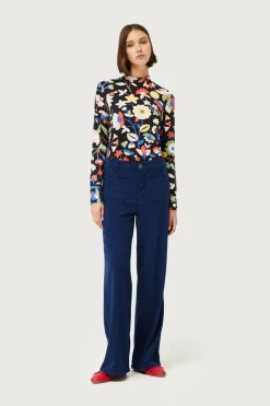 Best Sale COMPANIA FANTASTICA Corduroy Pants - Navy Blue