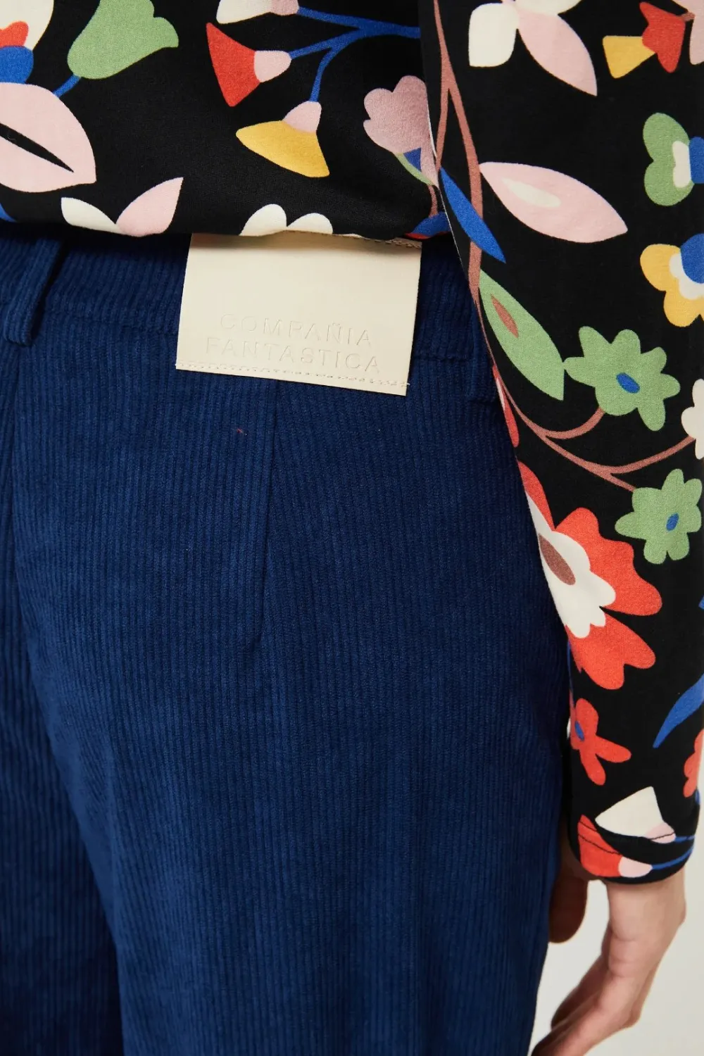 Best Sale COMPANIA FANTASTICA Corduroy Pants - Navy Blue