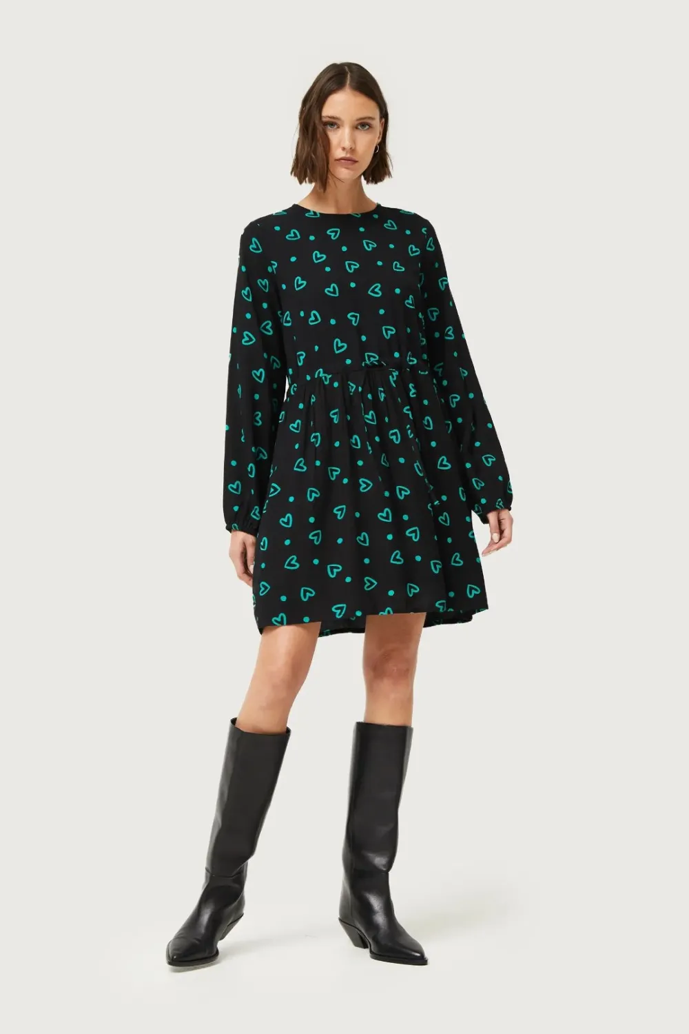 Hot COMPANIA FANTASTICA Dress - Green Hearts
