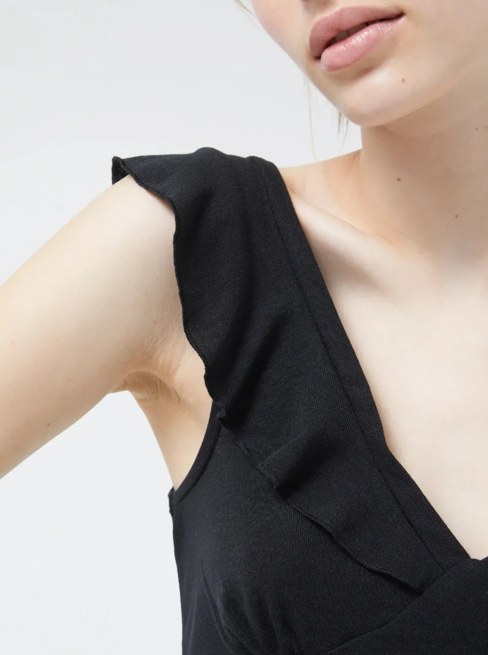 Cheap COMPANIA FANTASTICA Ruffled Camisole - Black