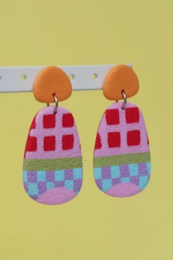 Flash Sale CROCODILE AGILE Garance Earrings - Colorful Patchwork
