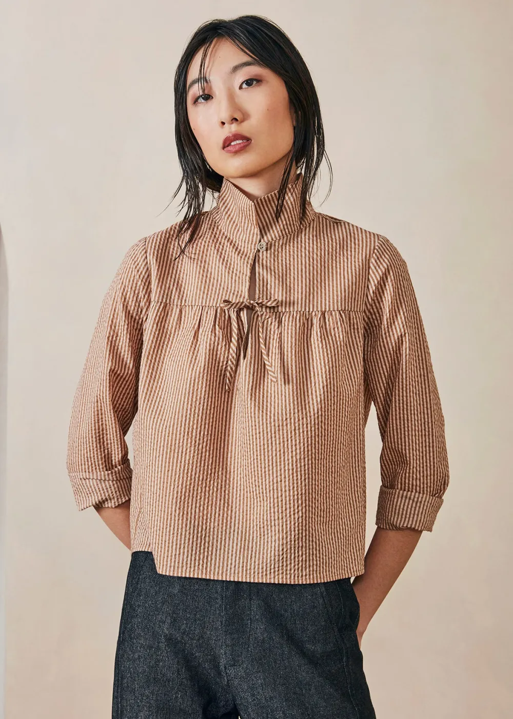 Clearance DAGG & STACEY Phoebe Shirt - Sand