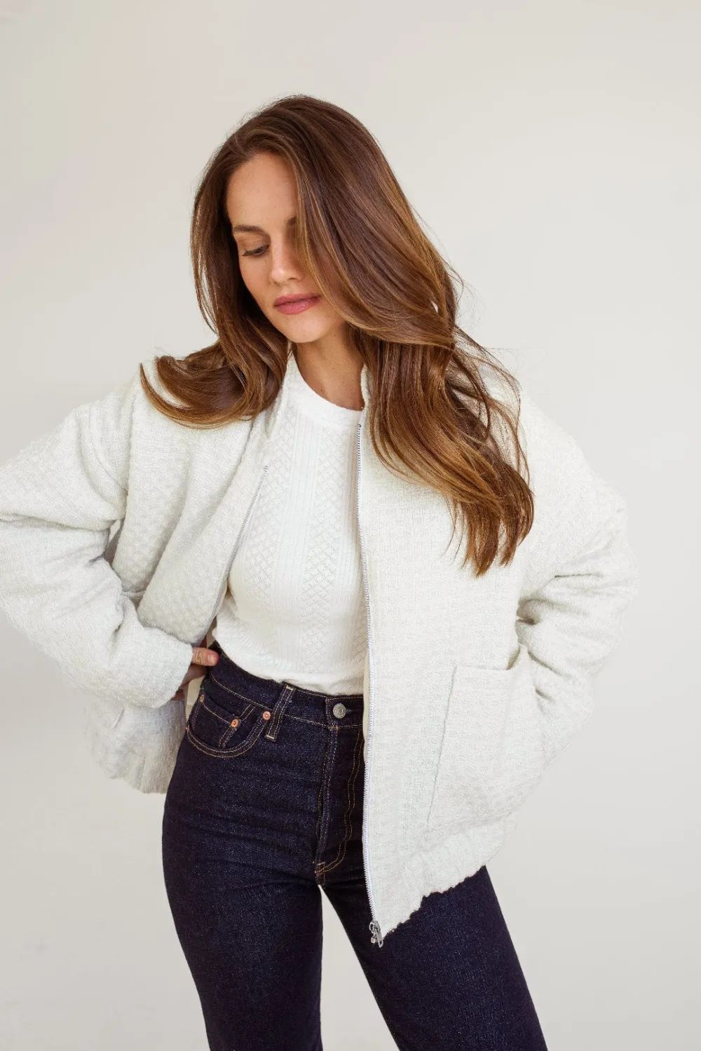 Hot DAILYSTORY Angela Bombers - Cream