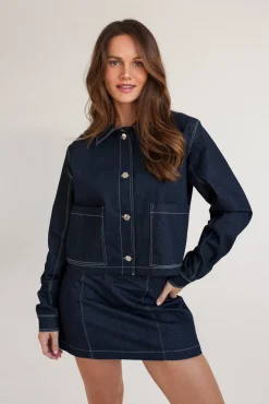 Discount DAILYSTORY Ashley Jacket - Denim Blue