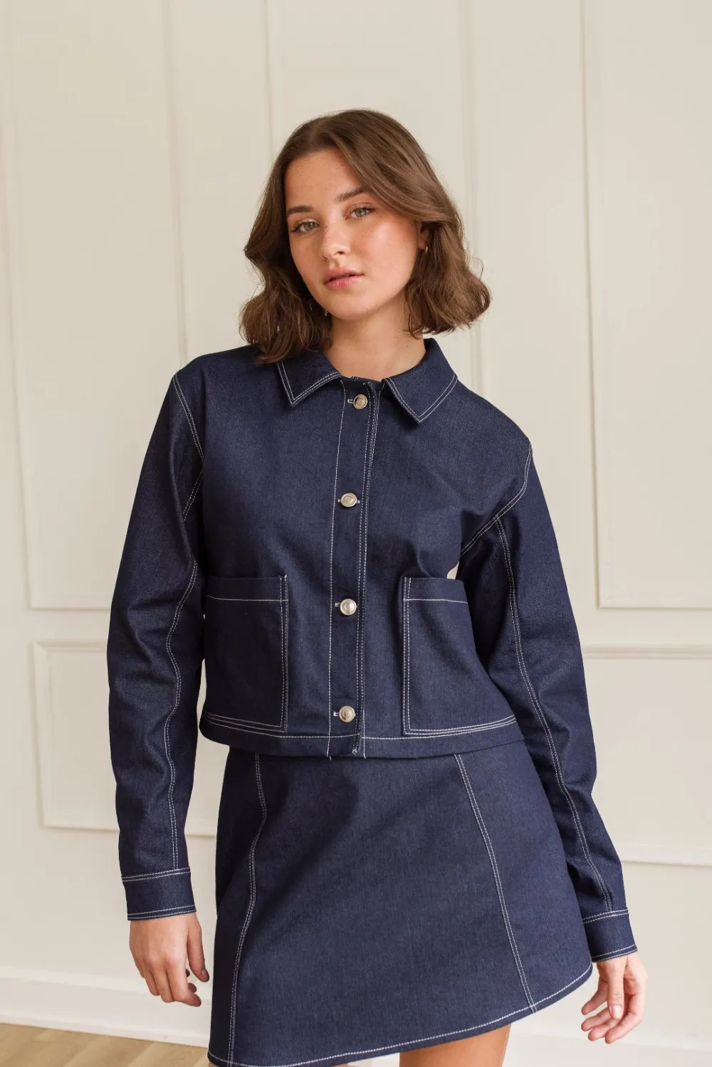 Discount DAILYSTORY Ashley Jacket - Denim Blue