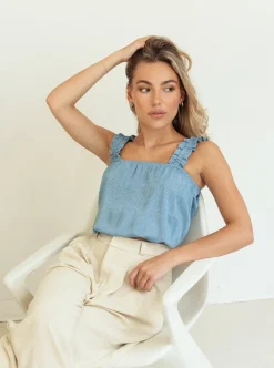 Best Sale DAILYSTORY Juliette Top - Blue