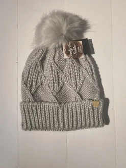 Store DAVID AND YOUNG DAVID & YOUNG Beanie with Pompom - Gray