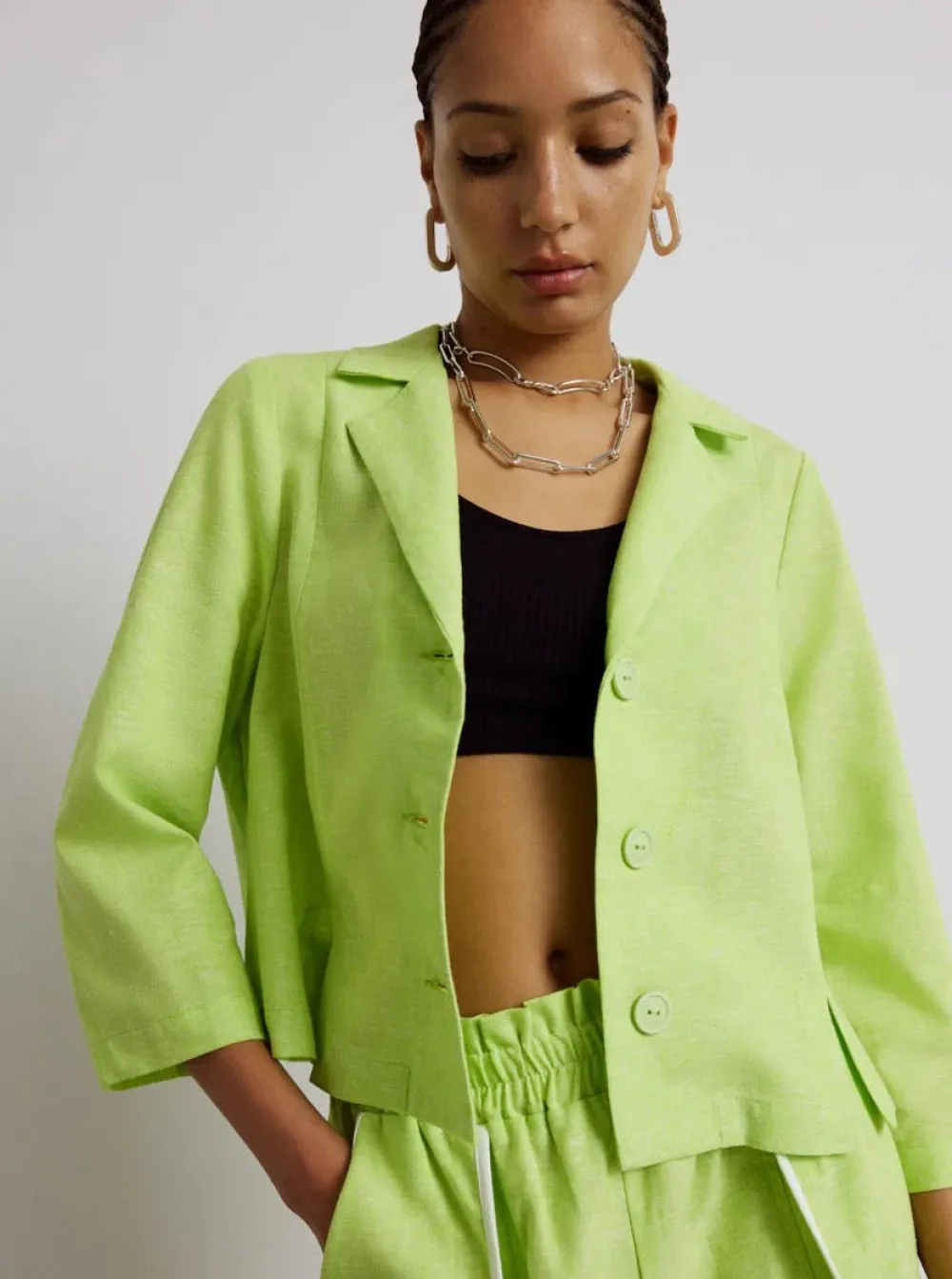 Clearance EVE GRAVEL Barty Jacket - Key Lime