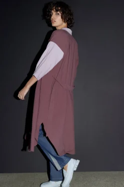 Fashion EVE GRAVEL Veleta Shirt Dress - Aubergine