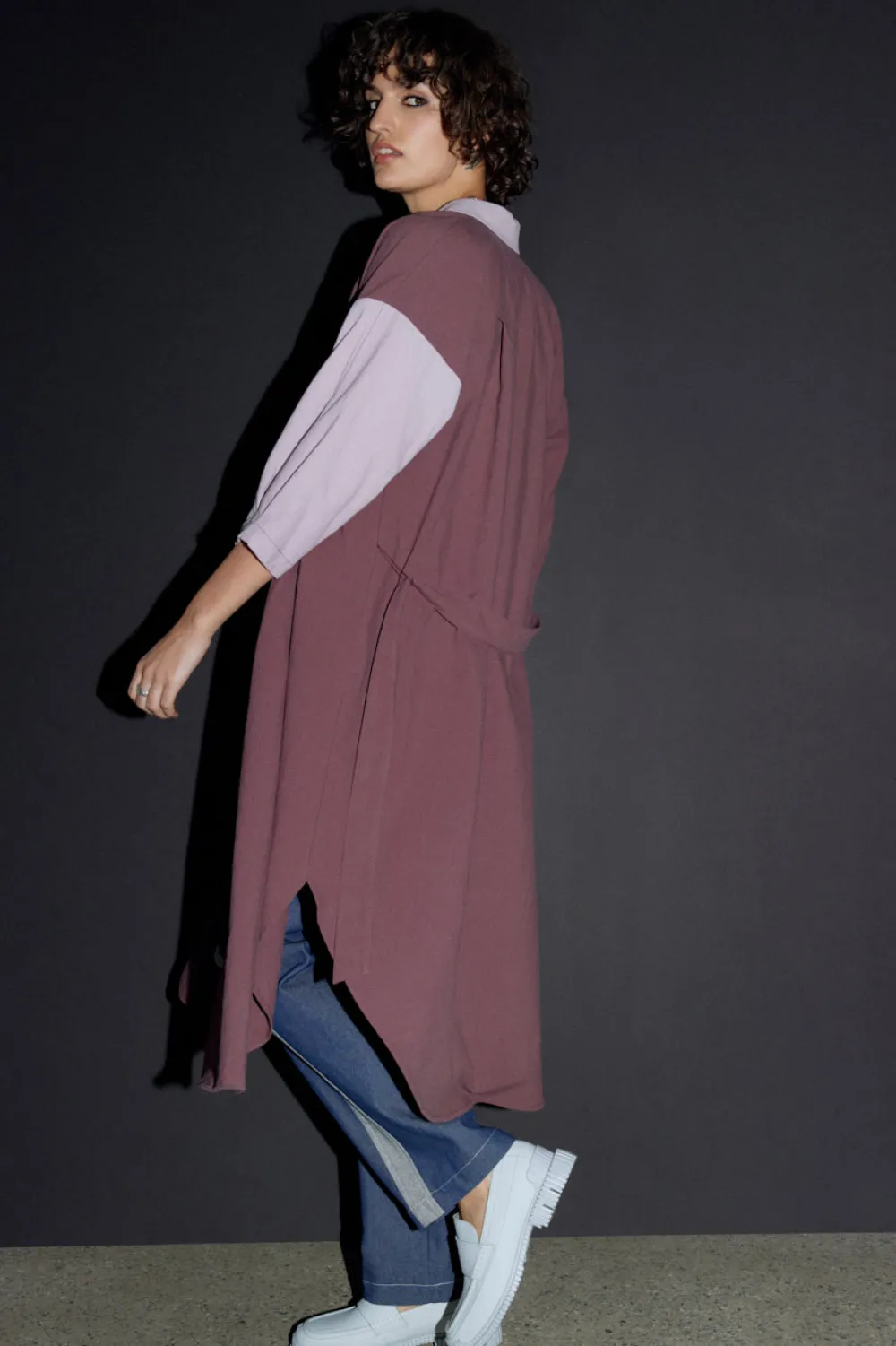 Fashion EVE GRAVEL Veleta Shirt Dress - Aubergine