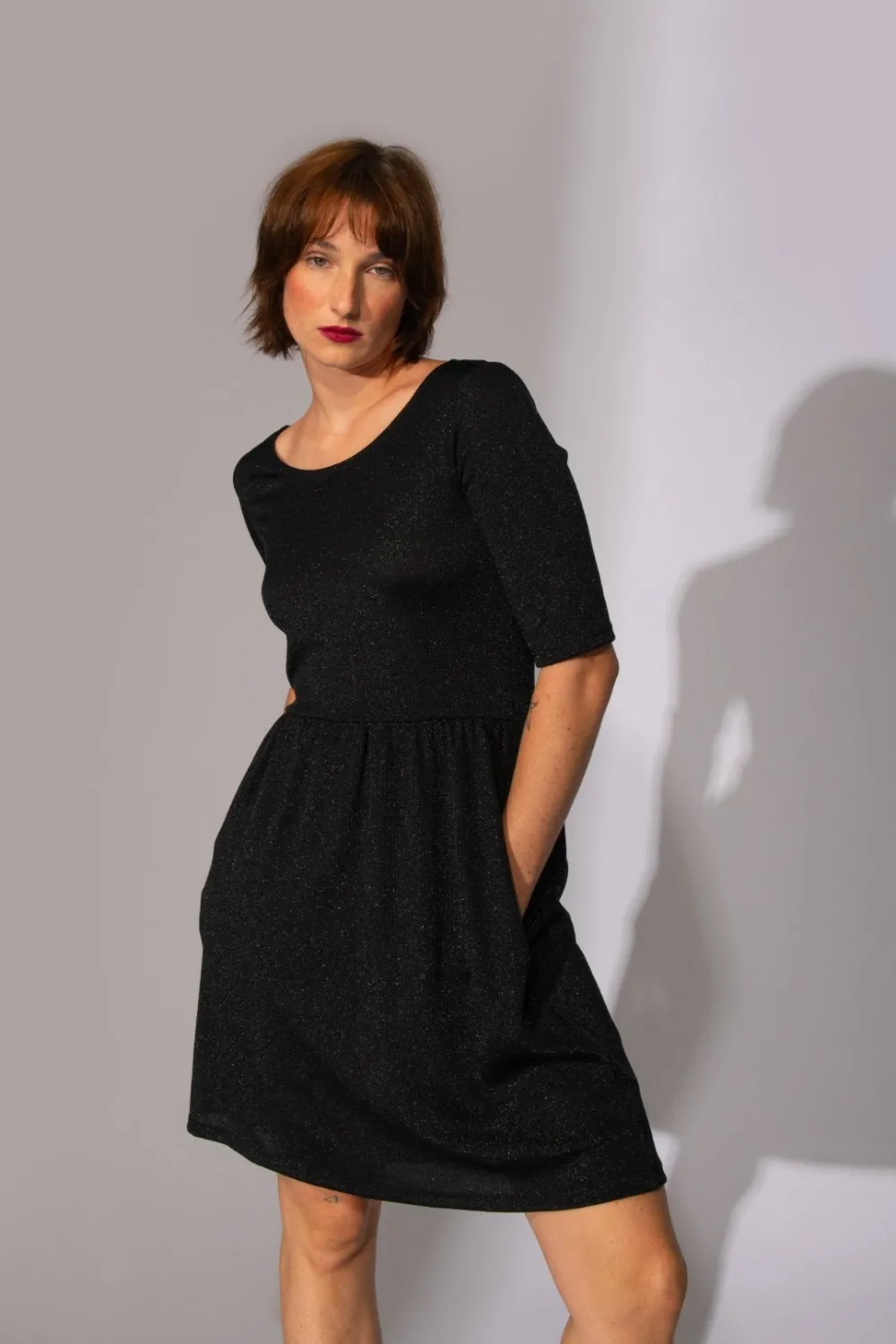 Shop EVE LAVOIE Sound Of Silence Dress - Shimmering Black