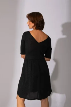 Shop EVE LAVOIE Sound Of Silence Dress - Shimmering Black