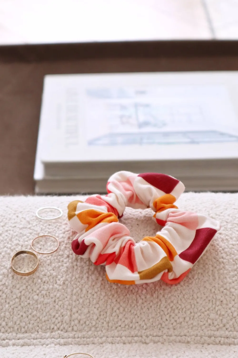 Flash Sale FREON COLLECTIVE Organic Cotton Hair Scrunchie - Retro Grid