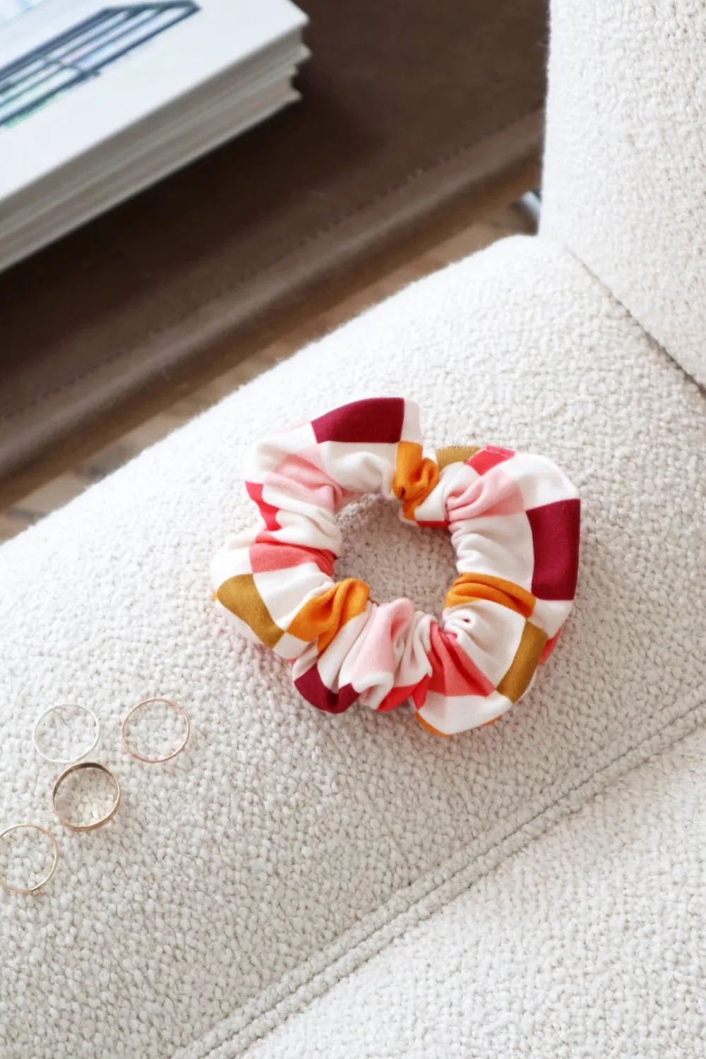 Flash Sale FREON COLLECTIVE Organic Cotton Hair Scrunchie - Retro Grid