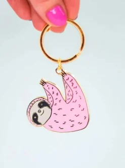 Shop FRIDAY SOCK CO. Keychain - Pink Sloth