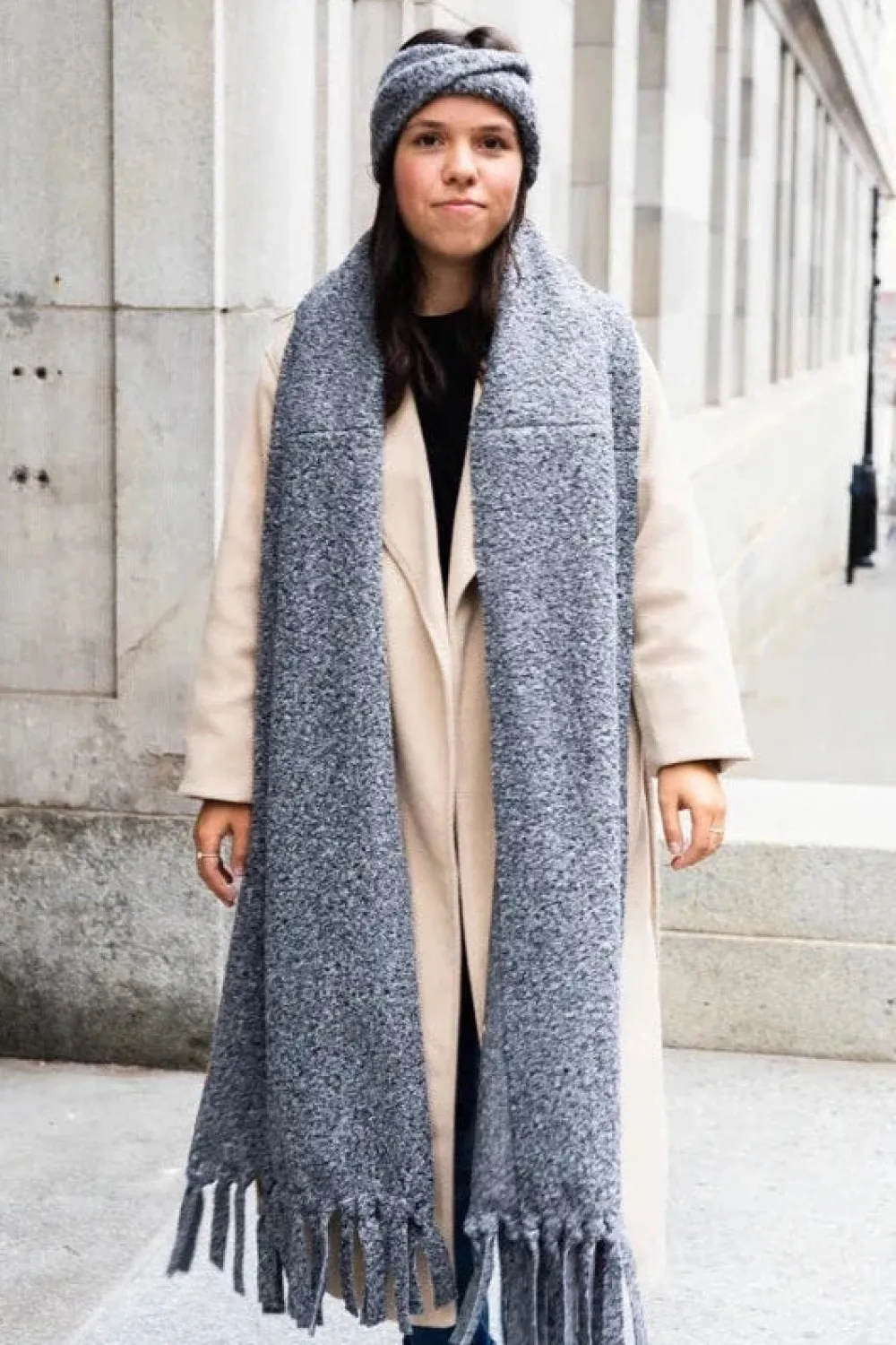 Cheap GIBOU Curly Fleece Scarf with Fringes