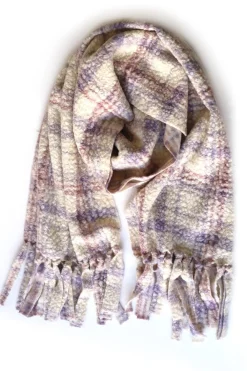 Cheap GIBOU Curly Fleece Scarf with Fringes