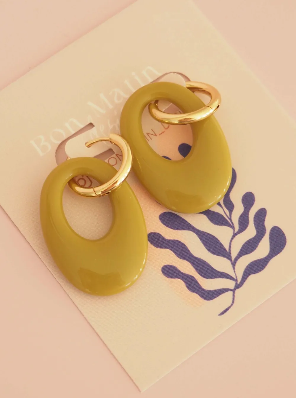 Store BON MATIN GOOD MORNING Blume Earrings - Frosted