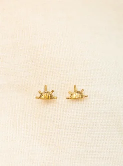 Store HAWKLY Sunburst Stud Earrings - Bronze