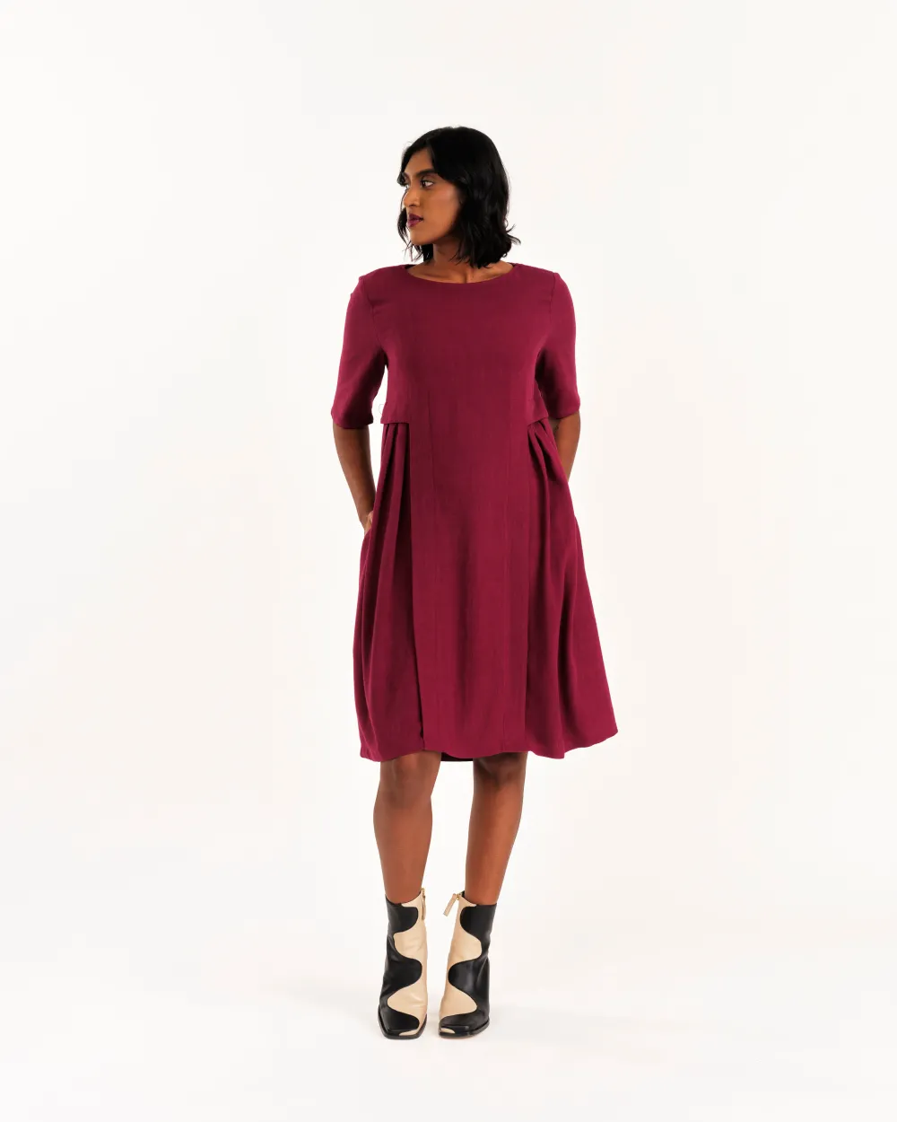 Clearance JENNIFER GLASGOW Boudica Dress - Burgundy