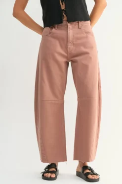 Fashion JUST BLACK DENIM Jean Barrel - Clay