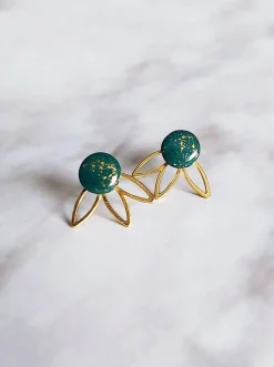 Online KAG 2 Piece Flower & Round Earrings