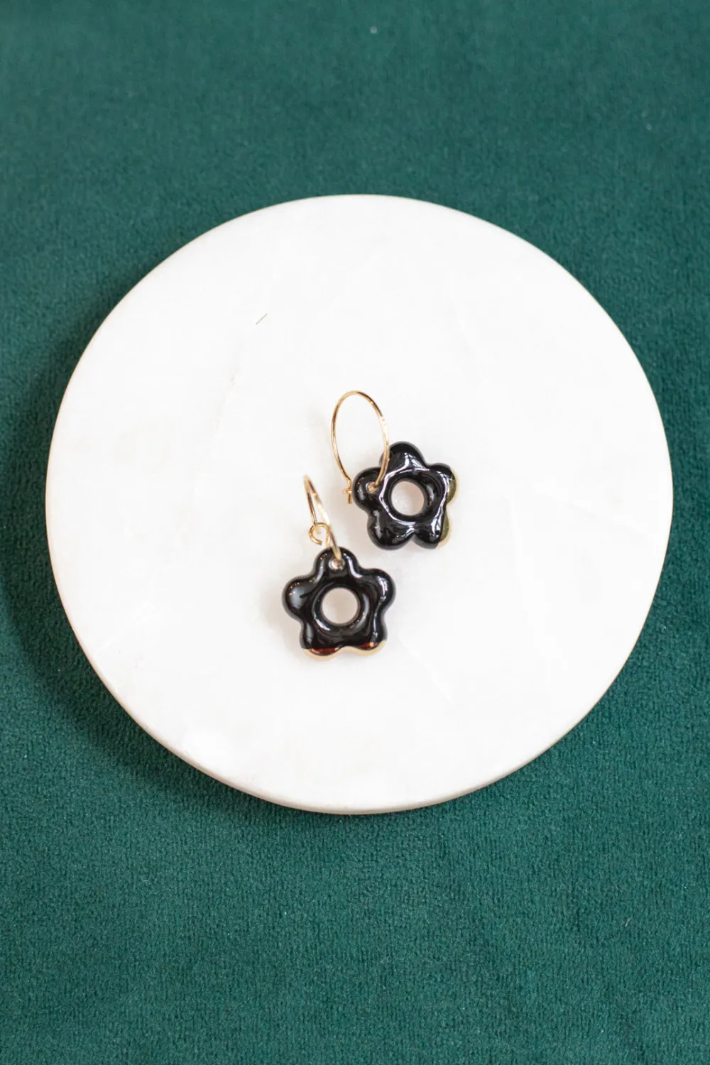 Cheap KAG Ceramic Flower Earrings