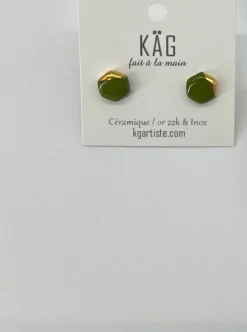 Shop KAG Hexagon Ceramic Earrings
