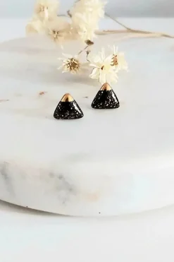 Clearance KAG Triangle Ceramic Earrings