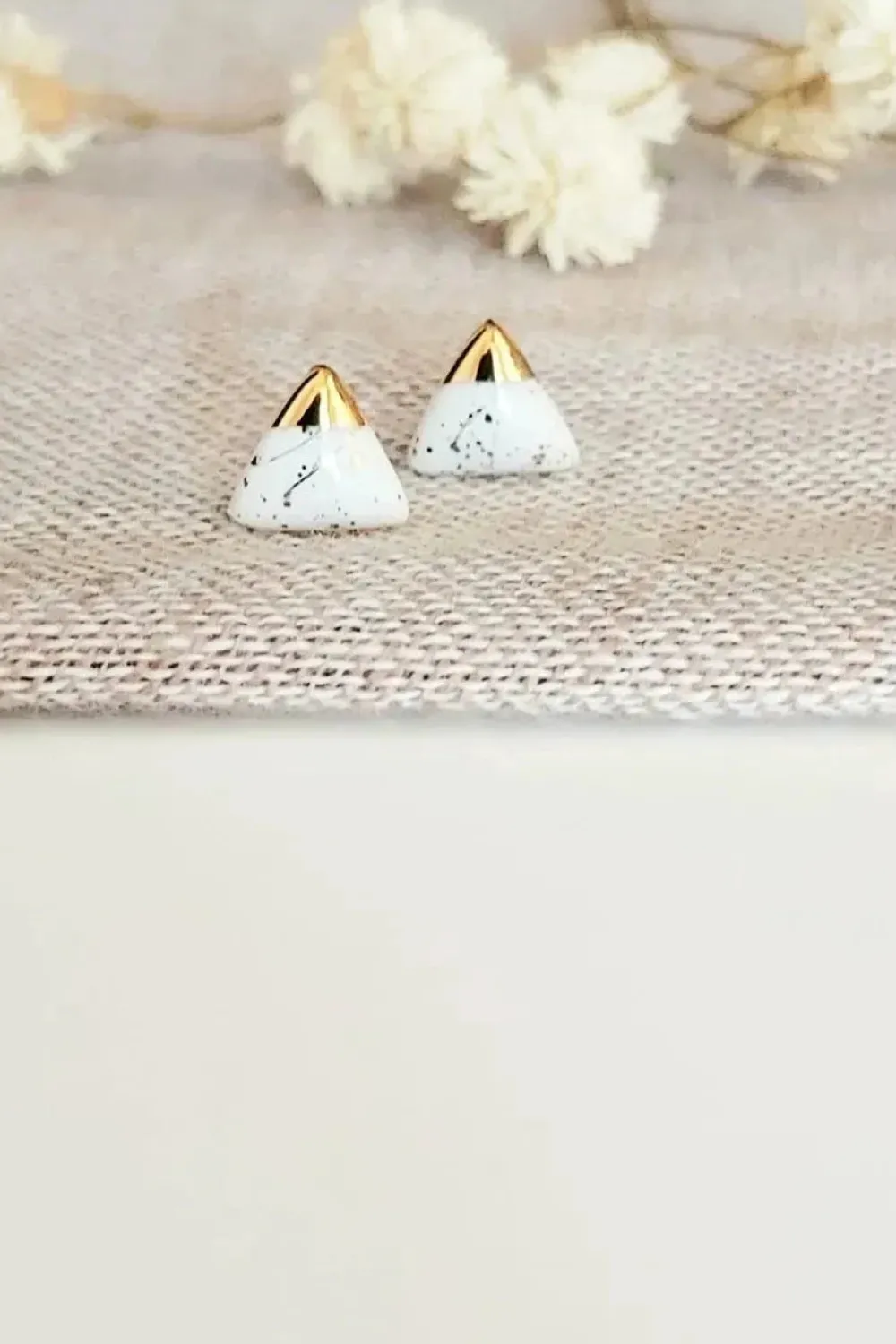 Clearance KAG Triangle Ceramic Earrings