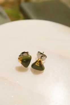 Clearance KAG Triangle Ceramic Earrings