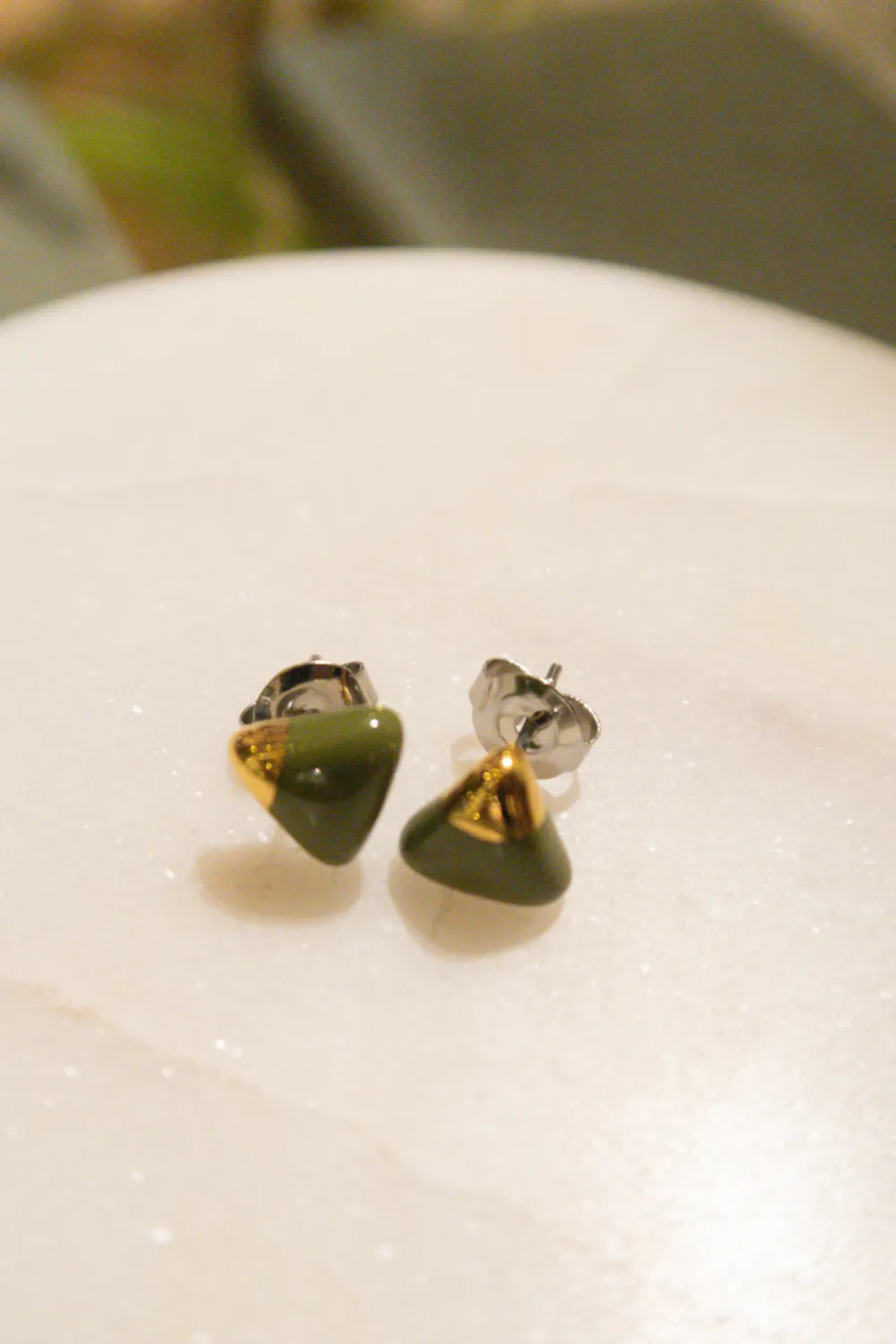 Clearance KAG Triangle Ceramic Earrings