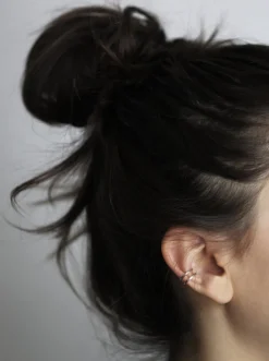 Online MAKSYM - Hammered Ear Cuff - Silver