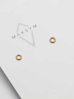 Outlet MAKSYM Mini Circle Earrings - Gold