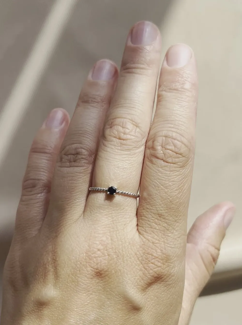 Hot MAKSYM Twisted Ring + Black Spinel - Silver