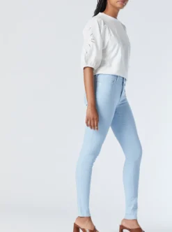 Clearance MAVI Alissa Super Skinny Plume Jeans - Ice Blue