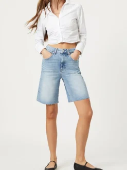 Best MAVI Selina Shorts - Light Blue
