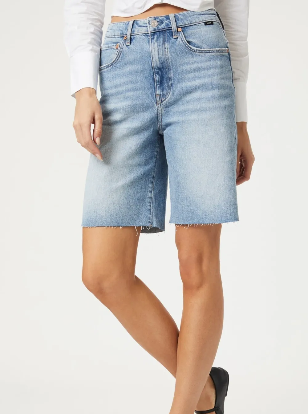 Best MAVI Selina Shorts - Light Blue