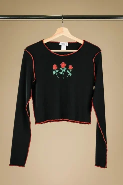Sale MERCEDES MORIN Erica Top - Black
