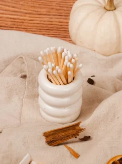 Store MIMI & AUGUST Ceramic Match Pot - White