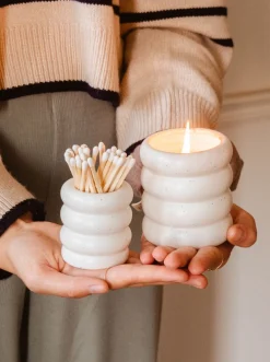 Store MIMI & AUGUST Ceramic Match Pot - White