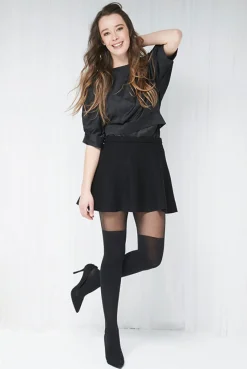 Cheap MONDOR Thigh-High Tights 5722 - Black