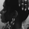 Sale NOIR KALA Seeds Of Light Hoop Earrings - Silver